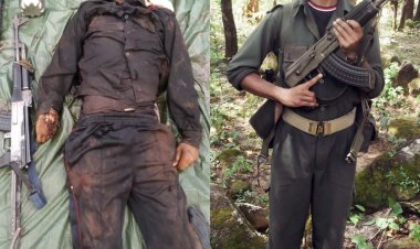 10 लाख रूपये के ईनामी नक्सली कंपनी नंबर-06 का कमाण्डर साकेत नुरेटी उर्फ भास्कर नुरेटी को डीआरजी नारायणपुर के जवानों ने मार गिराया... 