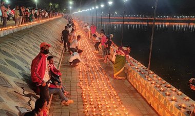 87000 ( सत्यासी हजार ) दियों की रोशनी से जगमगाया दलपत सागर ....