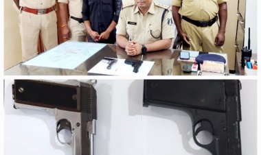 अवैध रूप से पिस्टल व माउजर लेकर घुमने वाले युवक पर बस्तर पुलिस की बड़ी कार्यवाही 