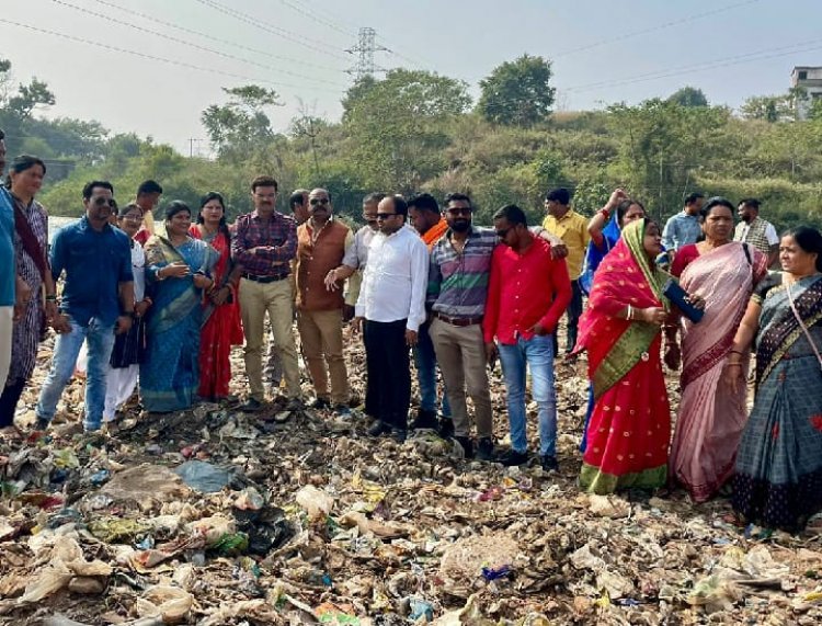 लिगेसी वेस्ट मैनेजमेंट डंपिंग यार्ड में भाजपाइयों का हल्लाबोल: नगर निगम महापौर के खिलाफ खोला मोर्चा, नेता प्रतिपक्ष बोले- यहां भारी भ्रष्टाचार हुआ