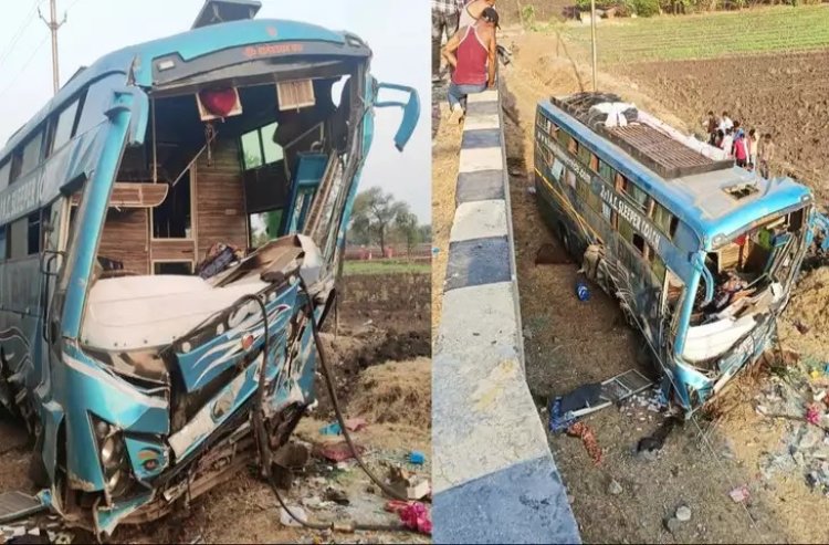 ACCIDENT : अनियंत्रित होकर पलटी स्लीपर बस, 12 यात्रियों की मौत, 20 से ज्यादा घायल