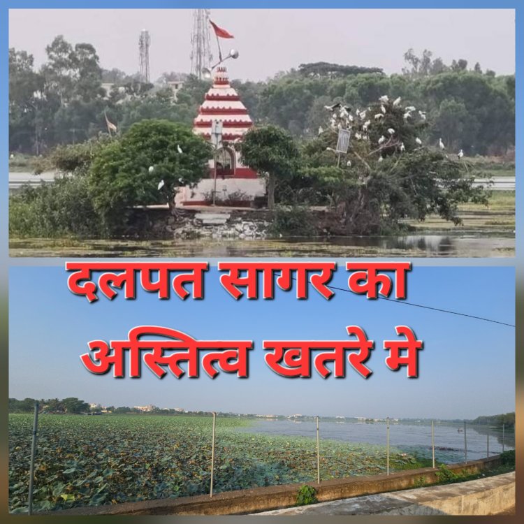 उपेक्षा की मार झेल रहा ऐतिहासिक दलपत सागर, सिकुड़ते अस्तित्व पर बढ़ी चिंता, अतिक्रमण और अवैध निर्माणों के बीच घिरा दलपत सागर