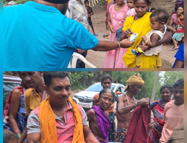मानवता सामाजिक संस्था ने ग्राम तिरिया में जरूरतमंदों के बीच वितरित की जनसहयोग से प्राप्त सामग्री