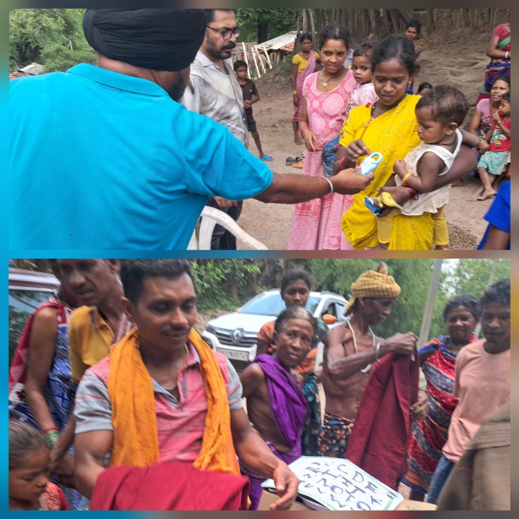 मानवता सामाजिक संस्था ने ग्राम तिरिया में जरूरतमंदों के बीच वितरित की जनसहयोग से प्राप्त सामग्री
