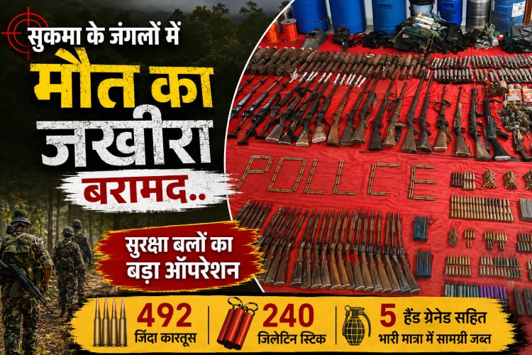 मुनुरकोंडा के जंगलों में ‘मौत का जखीरा’ बरामद! सरेंडर माओवादियों के इनपुट पर सुरक्षा बलों का बड़ा ऑपरेशन, भारी मात्रा में हथियार जब्त